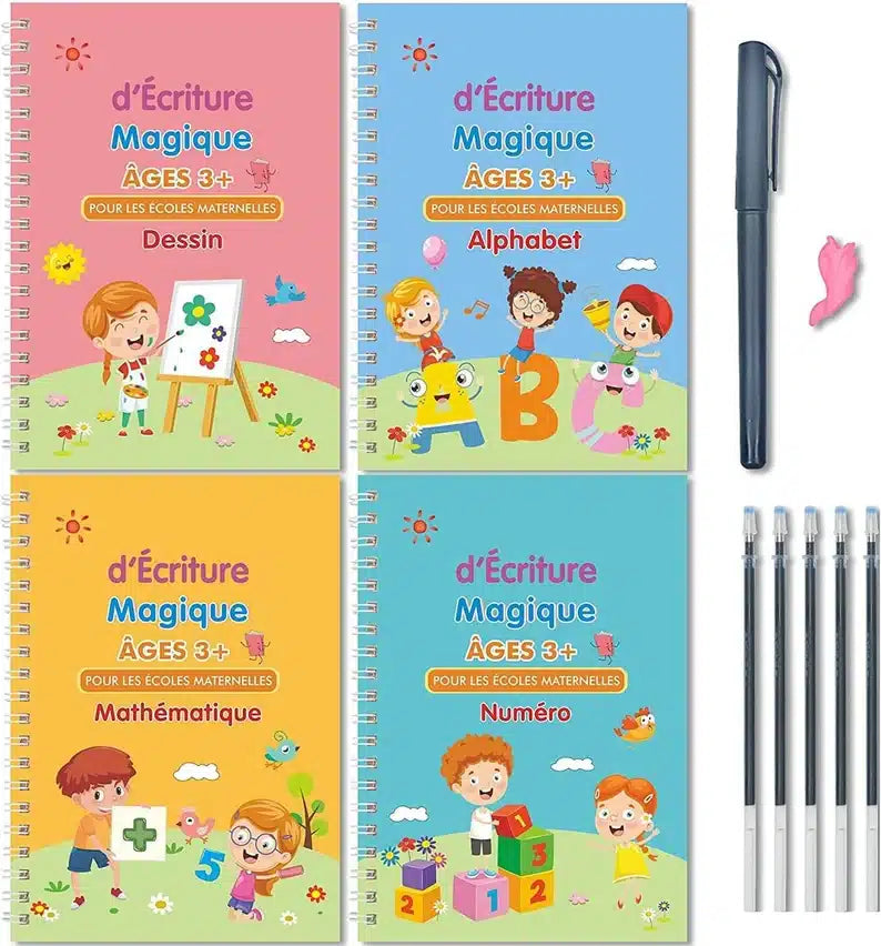 4 cahiers magiques pour enfants
