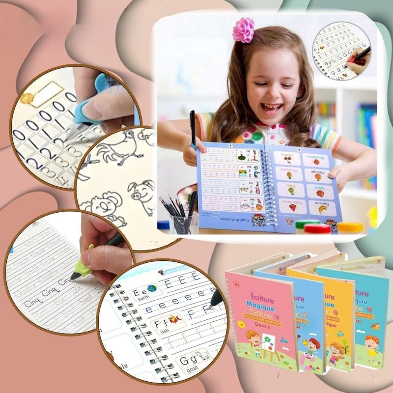 4 cahiers magiques pour enfants